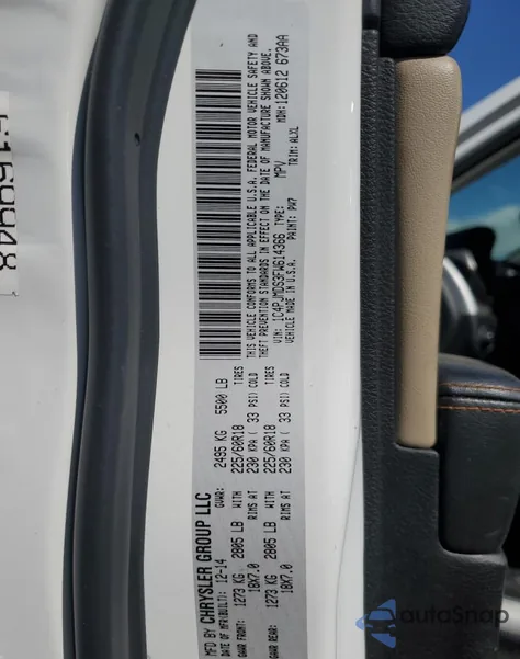 2015 Jeep Cherokee Limited из США, поврежденный, VIN 1C4PJMDS3FW614366